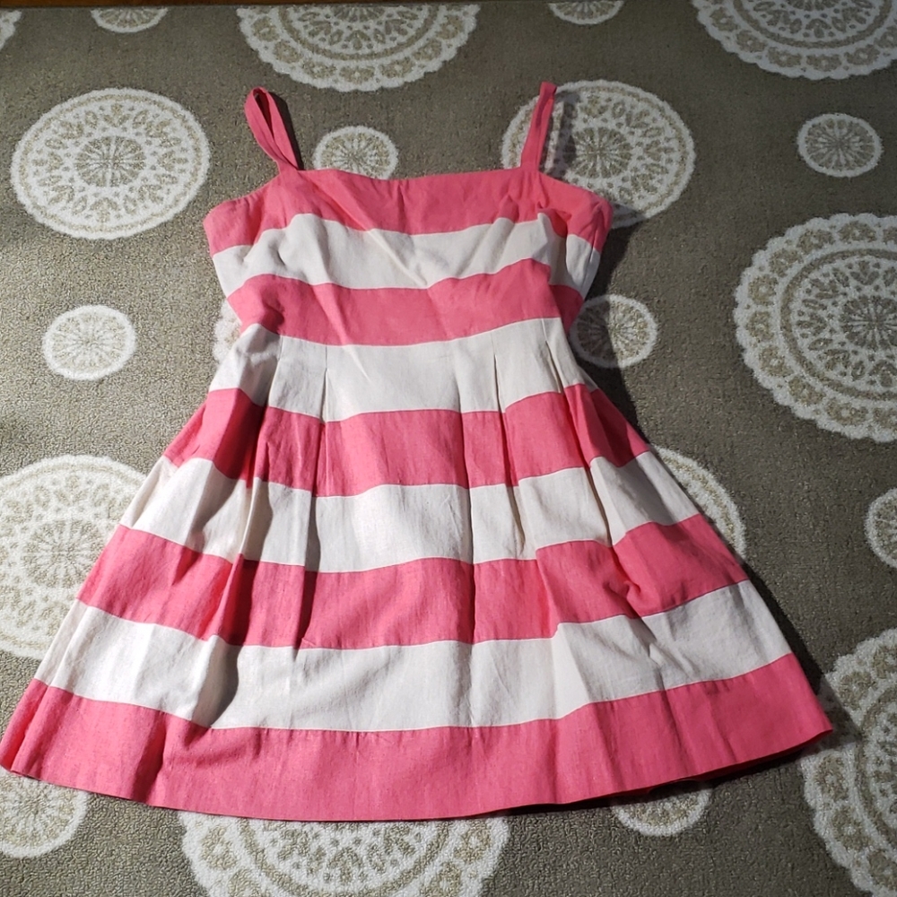 Loft striped fit and flare sun dress